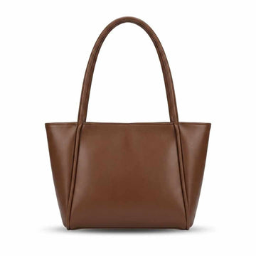 Noir Tote Bag Horse Brown with Double Compartments and Zip Closure