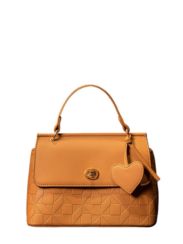 Bags Berry Women's Smooth Faux Leather Hand Bag Brown