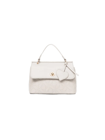 Bags Berry Women's White Smooth Faux Leather Hand Bag